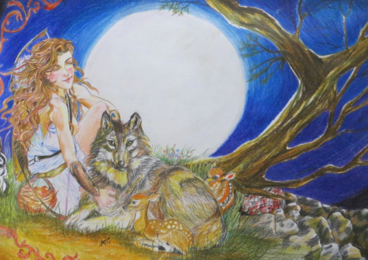 artemis goddess of the moon and hunt deviantart, ginqueen